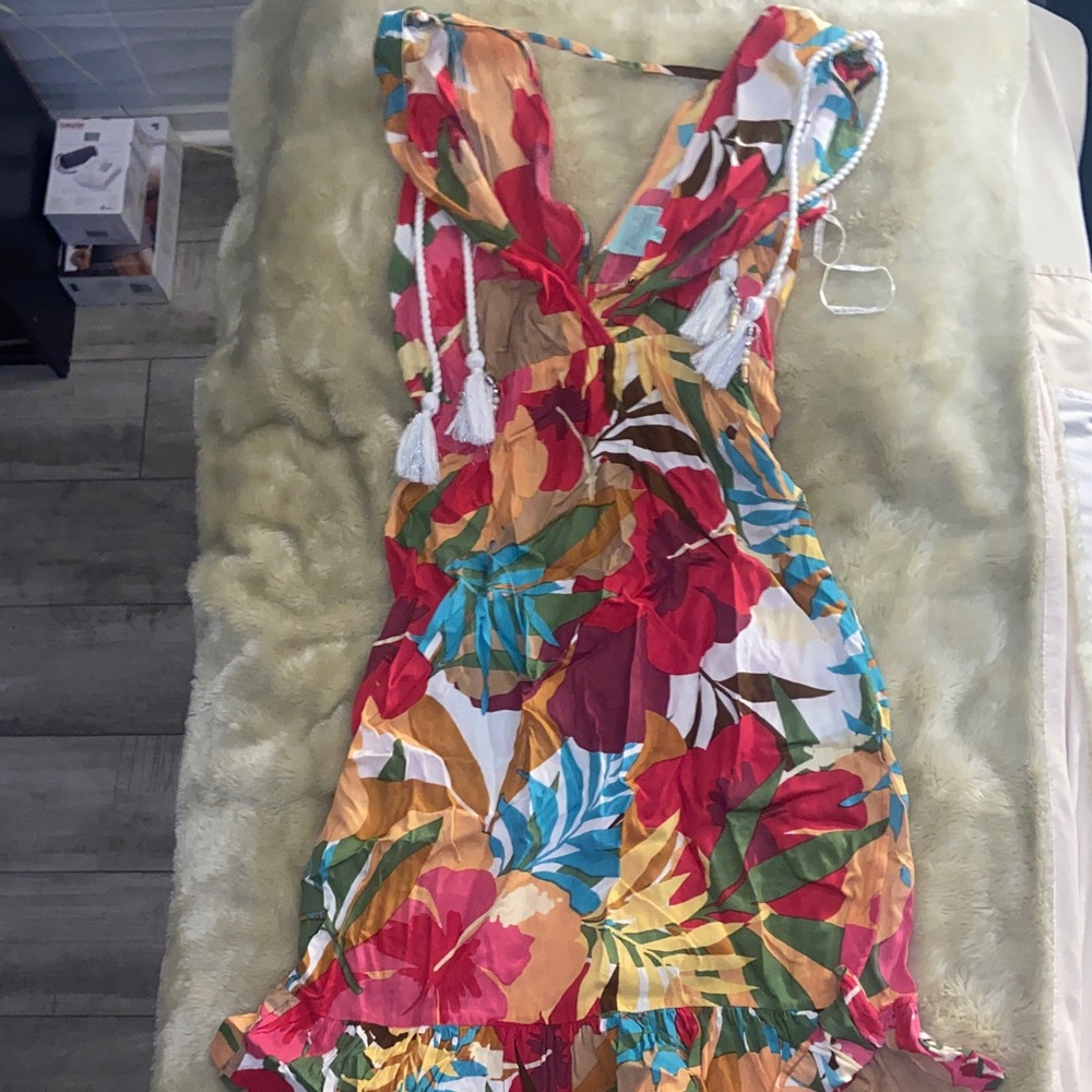 True Destinations Tropical Sleeveless Dress